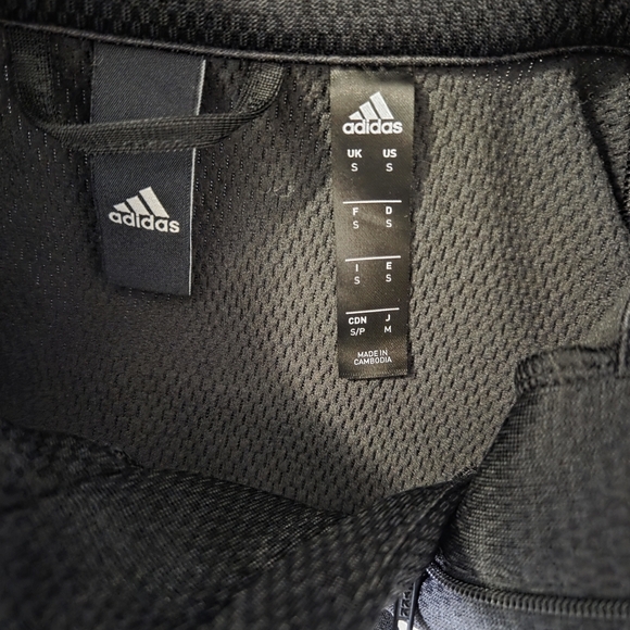 Adidas Black Performance Jacket with High Collar and Slim Fit Size Small - Picture 4 of 6